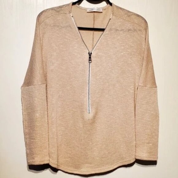 Women's *Seven Sisters* Blouse Zippered Super Lightweight Knite - Mint Size Med - Picture 1 of 6